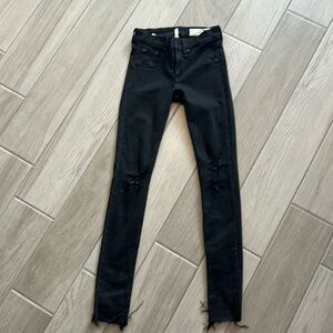 Rag and bone skinny jeans, size 24 regular black